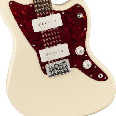 Squier - Paranormal Jazzmaster® XII - 12-String Electric Guitar - Laurel Fingerboard - Tortoiseshell Pickguard - Olympic White image 1