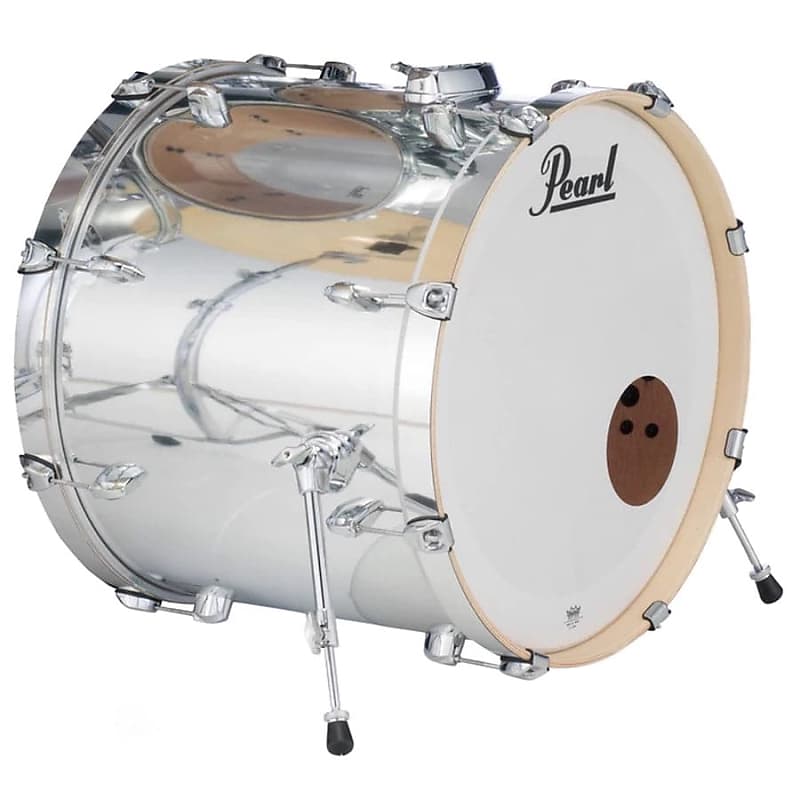 Pearl Export EXX Bass Drum w/Mount 20x16 Mirror Chrome image 1
