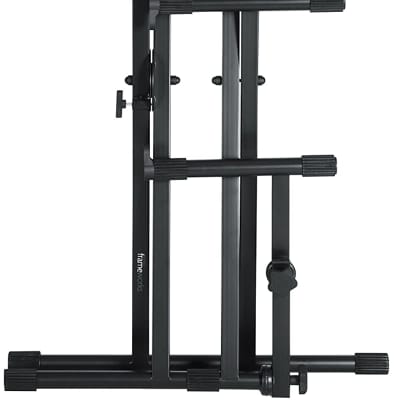 Gator - GFW-KEY-5100X - Deluxe Two Tier X Style Keyboard Stand - Black image 4