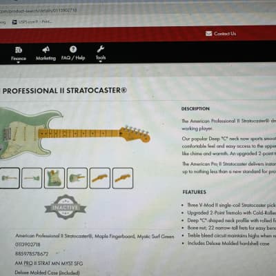 Fender American Professional II Stratocaster w/ Maple Fretboard 2022 Mystic Surf Green🇺🇸 image 15