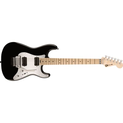Charvel Pro-Mod So-Cal Style 1 HH FR M Guitar w/ Floyd Rose and Duncan Pickups - Gloss Black w/Mirror Pickguard image 3