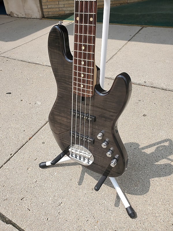 Lakland Skyline Series 55-AJ 5 String Bass Trans Black | Reverb
