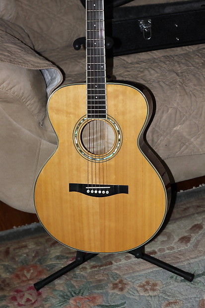 Eastman AJ815 All Solid woods RARE Small Jumbo Solid Hand Carved Flamed Maple Arched Back Hard find