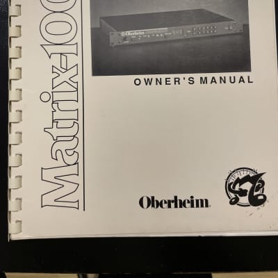 Oberheim Matrix 1000 OEM Instruction manual