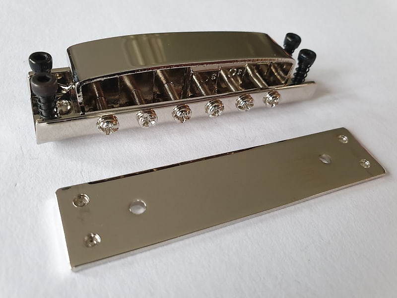 Tune o matic guitar bridge for Rickenbacker nickel image 1