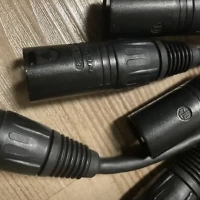 Qty: 7 Audio Technica 2Ft Black Mic Cables With Neutrik XLR ends ( Price is Each Cable ) image 5