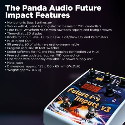 Panda Audio Future Impact v3 Bass/Guitar Synth Effects Pedal | Reverb