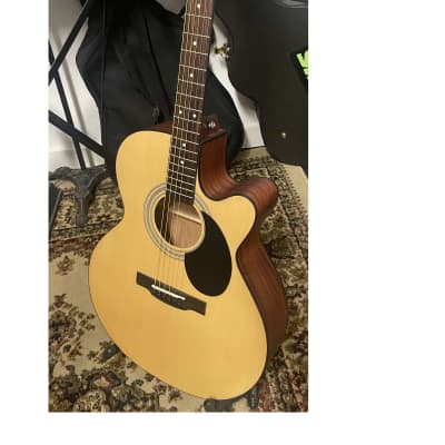 Jasmine Jasmine S-34C Grand Orchestra Cutaway Acoustic Guitar, Natural - Natural Wood for sale
