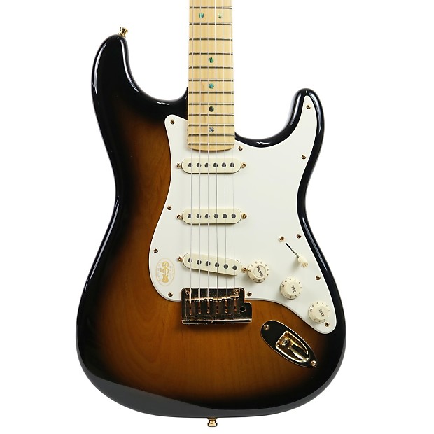 Immagine Fender 50th Anniversary American Deluxe Stratocaster Sunburst 2004 - 2