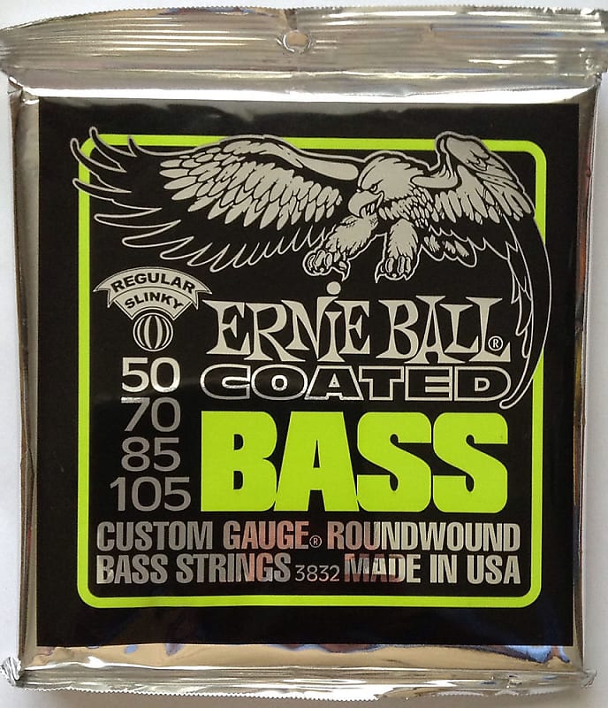 Ernie Ball 3832 Coated Regular Slinky BASS Guitar Strings 50-105 image 1