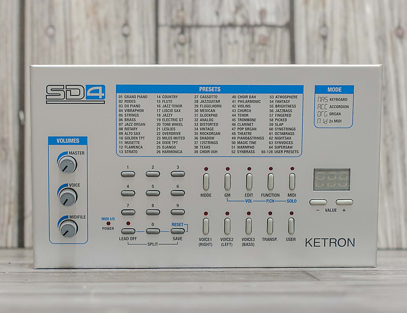 Ketron SD4 Midi Sound Module Reverb