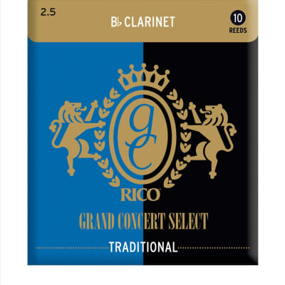 Rico Grand Concert Series Bb Clarinet 10-Pack 2.5 Strength image 1