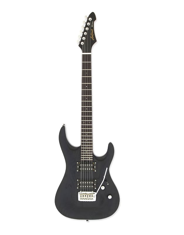Aria MAC-DLX-STBK Pro II Craved Top Ash Body Maple 3P Bolt-on Neck 6-String  Electric Guitar