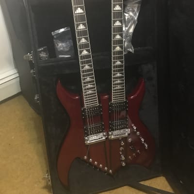 B.C. Rich 6-12 2008 Legacy Double Neck 18-String Electric with Case - Transparent Red for sale