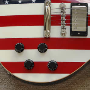 2001 Gibson Les Paul Stars & Stripes Red White Blue American Flag Electric Guitar & Case #17 image 5