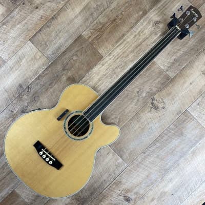 Ashbury AGB40 Fretless Acoustic Bass image 6