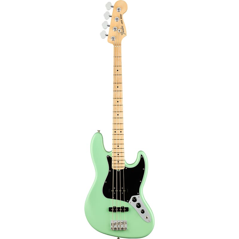 Fender American Performer Jazz Bass, Maple Fingerboard, Satin Surf Green image 1