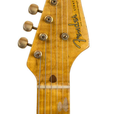 2022 Fender Custom Shop 1955 Stratocaster Relic White Blonde+Aged Shell Pink image 5