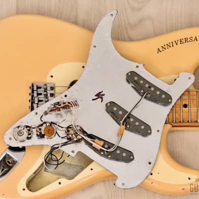 1980 Fender Stratocaster 25th Anniversary Model Vintage Guitar Pearl White w/ Case image 19