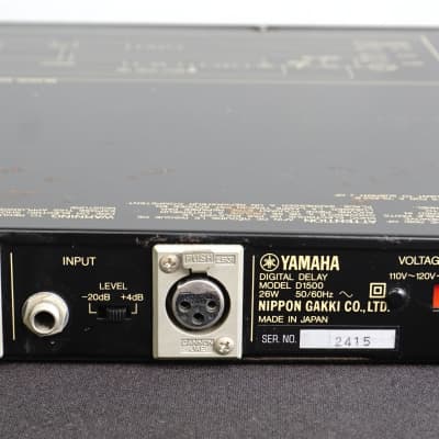 Yamaha D1500 Vintage Digital Delay 1U Rack Mount Unit W/ MIDI - 100 - 240V image 12