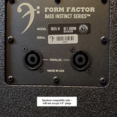 Form Factor Audio Bass Speaker Cabinet Form Factor Audio 1B12L-8 ohm 2022 Black image 4