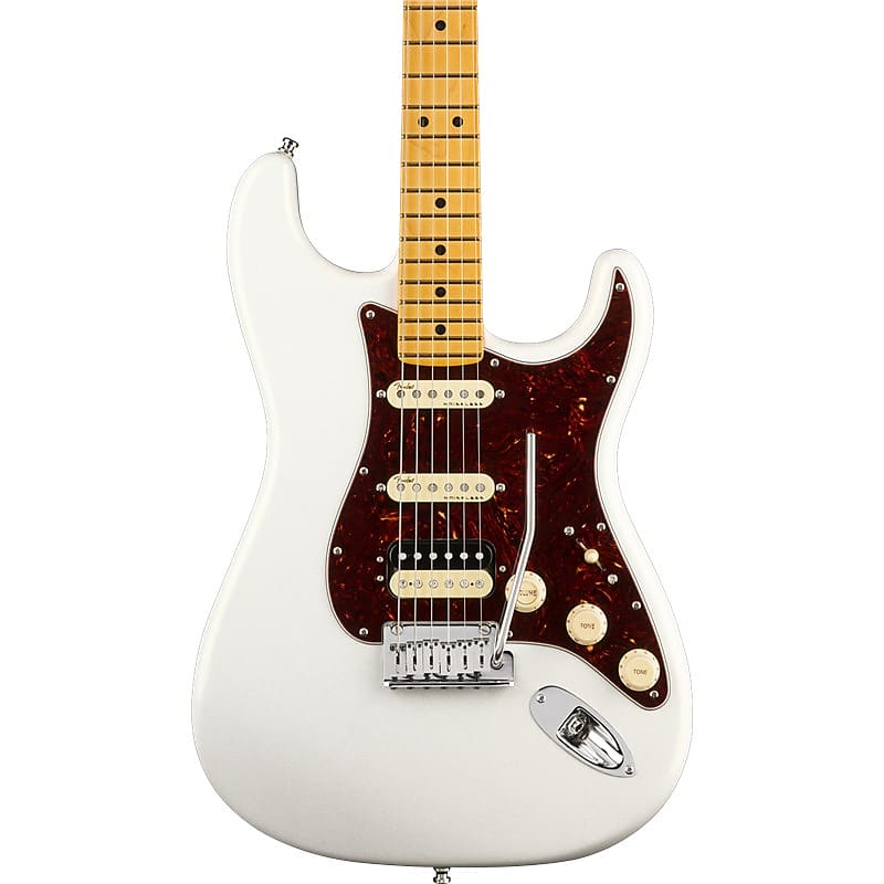 Fender American Ultra Stratocaster HSS, Maple Fingerboard, Arctic Pearl image 1