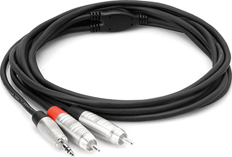 Hosa HMR-010Y Pro Y Cable 3.5mm TRS to Rca 10' image 1