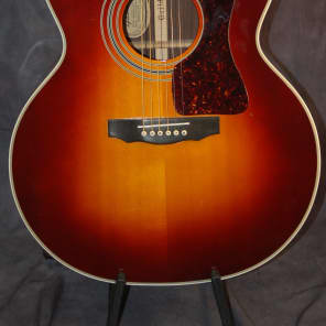 Guild JF55-sb Jumbo Acoustic Guitar Original Hardshell Case 1993 Sunburst image 2