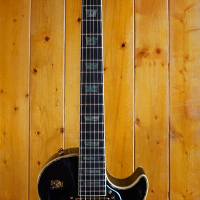 AIO SC77 Electric Guitar - Solid Black (Abalone Inlay) image 9