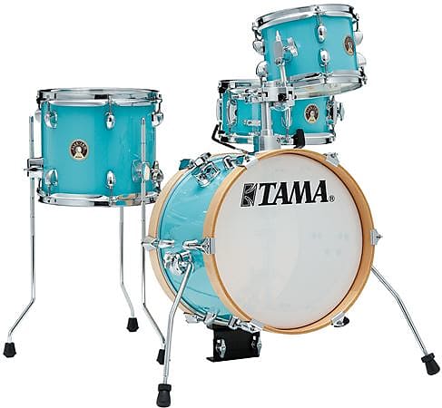 Tama Club JAM Flyer 4 Piece Shell Kit 14 Inch Bass Drum Aqua Blue image 1
