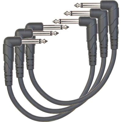 D'Addario Classic Series Right Angle Patch Cable 3-Pack 6 in. image 2