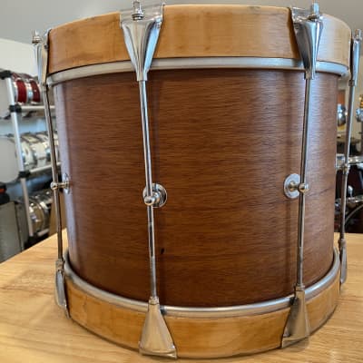 Slingerland Marching Tom  70s Mahogany shell and maple hoops image 4