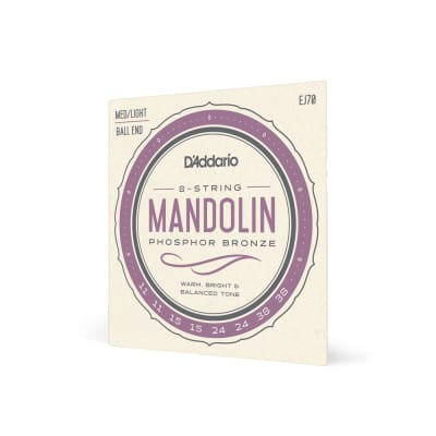 D'Addario - EJ70 - 8-String Mandolin String Set - Phosphor Bronze / Ball End - Medium - Light image 2