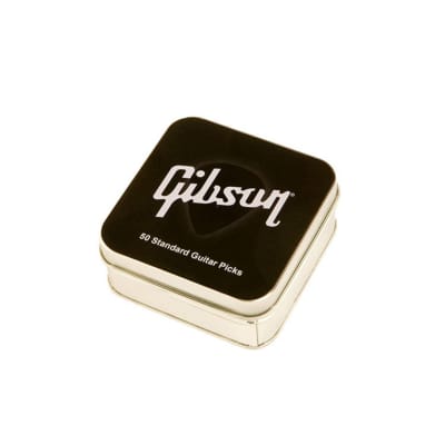 Gibson Plektrum Standard Thin Pick Tin 50 Standard Picks - Set of Picks for sale