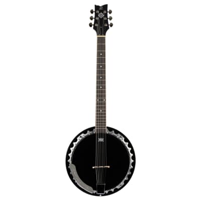 Ortega Guitars OBJ350/6-SBK Raven Series 6-String Banjo - Black image 2