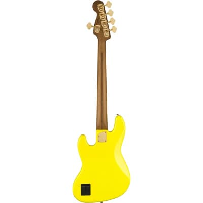 Fender MonoNeon Jazz Bass V, Neon Yellow image 3