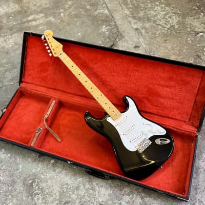 MIJ Fender Foto Flame 54 Stratocaster ST54 1993 - Blackie Original vintage Japan fujigen OX for sale