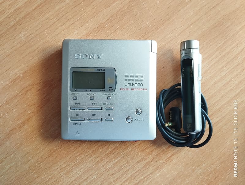 Sony MZ R55 1998 - Sony Walkman Portable mini disc player Sony MZR55 silver  good working video test