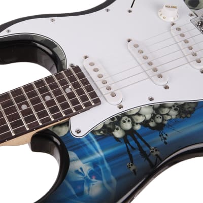Glarry GST-E Rosewood Fingerboard Electric Guitar Blue Guitar + Bag + Accessories image 6