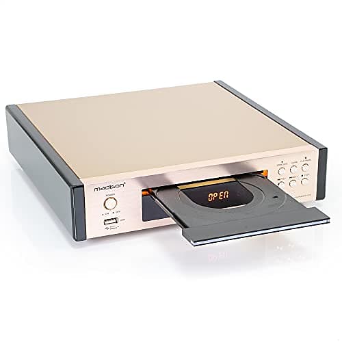 Madison MADCD10 CD Player with FM Tuner, USB, and Remote Reverb