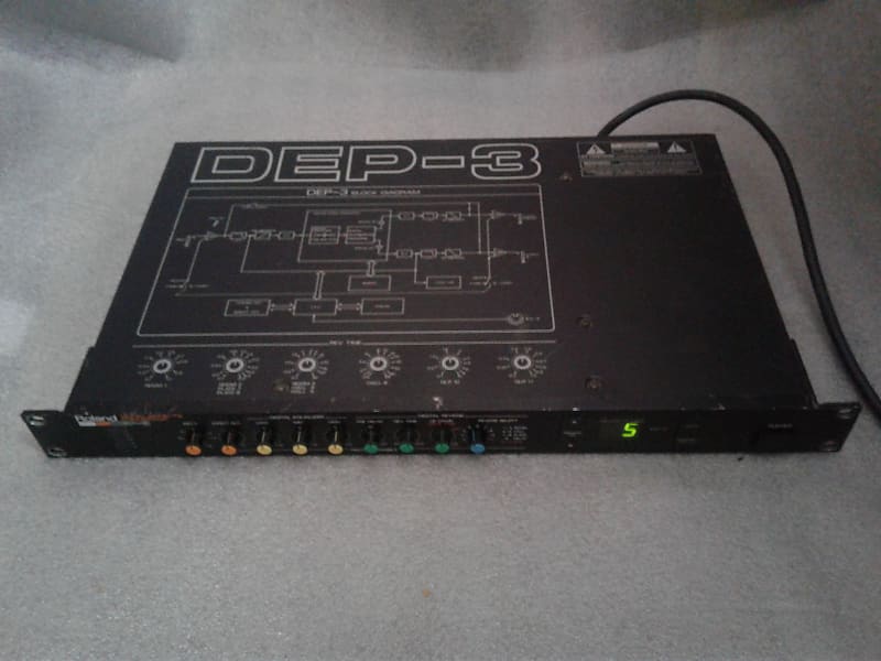 Roland DEP-3 classic knobby reverb, 120V Canada/US model with factory programs on-board. Pretty heavy for 1U rack, meaning a high quality transformer and other components. image 1
