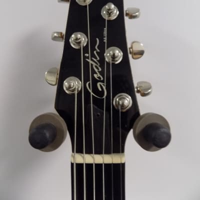 Godin A6 Ultra HG Electric Acoustic Guitar w/ Gig Bag - Black High-Gloss image 5