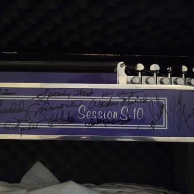 Sierra Session S-10 Pedal Steel Guitar  Signed By EVERYONE  1990s Blue/Purple image 7