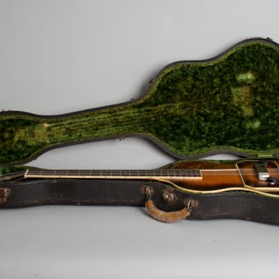 Slingerland  Songster Model 401 Solid Body Electric Guitar (1936), ser. #132, original black hard shell case. image 10