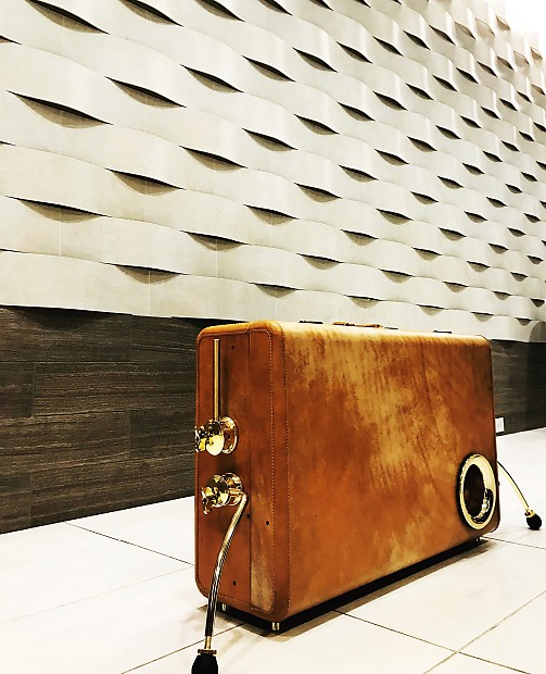 CaseBass Drum Co. Suitcase Bassdrum 2017 Raw Cowhide Brass Reverb