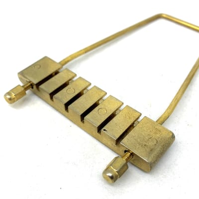 GuitarSlinger Parts Aged Gold Long Diamond Trapeze Tailpiece For Gibson Archtop Guitars L-50 L48 ES- image 8