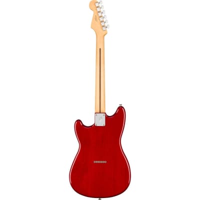 Fender Player Duo-Sonic HS Electric Guitar, Maple FB, Crimson Red Transparent image 2