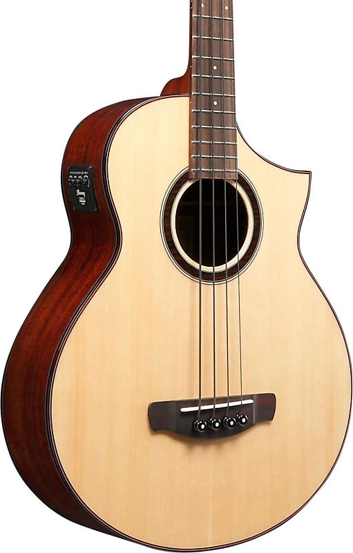 Ibanez AEWB20 4-String Acoustic-Electric Bass Guitar, Natural image 1
