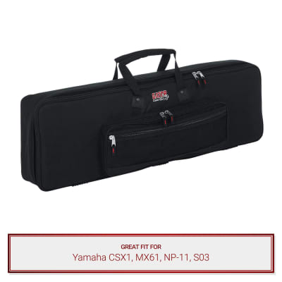 Gator Slim Keyboard Gig Bag fits Yamaha CSX1, MX61, NP-11, S03