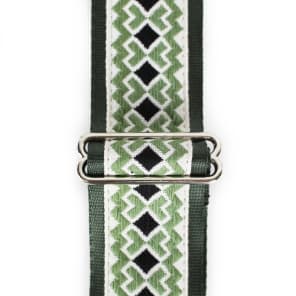 Souldier "Diamond" 2" Guitar Strap in Forest Green with Black Ends image 3